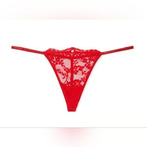 Victoria's Secret Lace-Trim High-Leg Adjustable V-String Size L - NWT